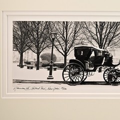 RICHARD CALVO Original Vintage Signed Central Park NY Horse Carriage Photograph