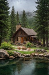 8*10 cozy cottage house photo print warm beautiful home wall art decor bedroom