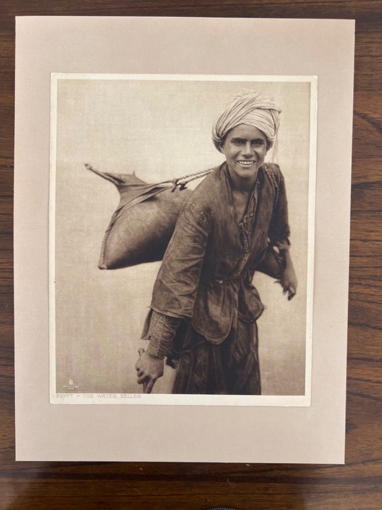 Lehnert and Landrock Antique Photo “The Water Seller” w/ Matt