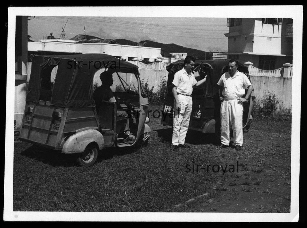 Lahore in Pakistan 1959 – Tuk Tuk Auto Rickshaws – 1950s – Photo 9x7cm