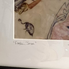 Cynthia Davis “Freshe Java” Signed Hand-Altered Polaroid Photo 48/250 Framed