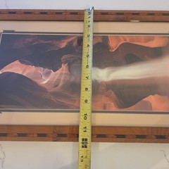 Vintage Alain Briot Landscape Triptych Signed Southwestern Navajo Style Frames