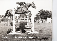 Vintage Film Photo France Equestrian Horse Show Jumping 18X24cm 1970