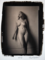RAY BIDEGAIN Platinum Print, FIGURE STUDY, Signed, 2013, Framed & Matted 11 x 14