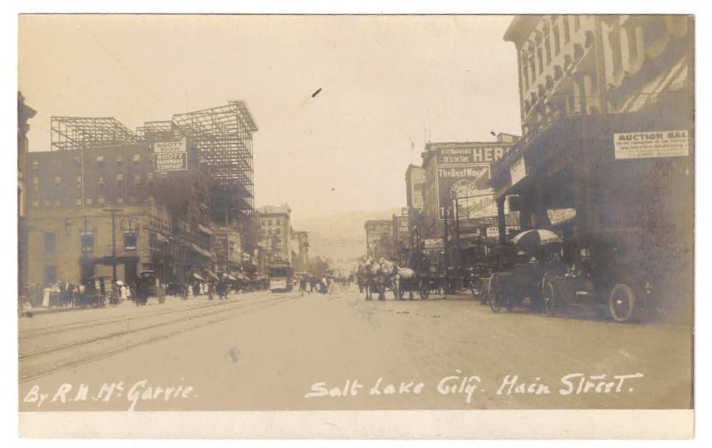 RPPC, R McGarvie / Salt Lake City Main Street