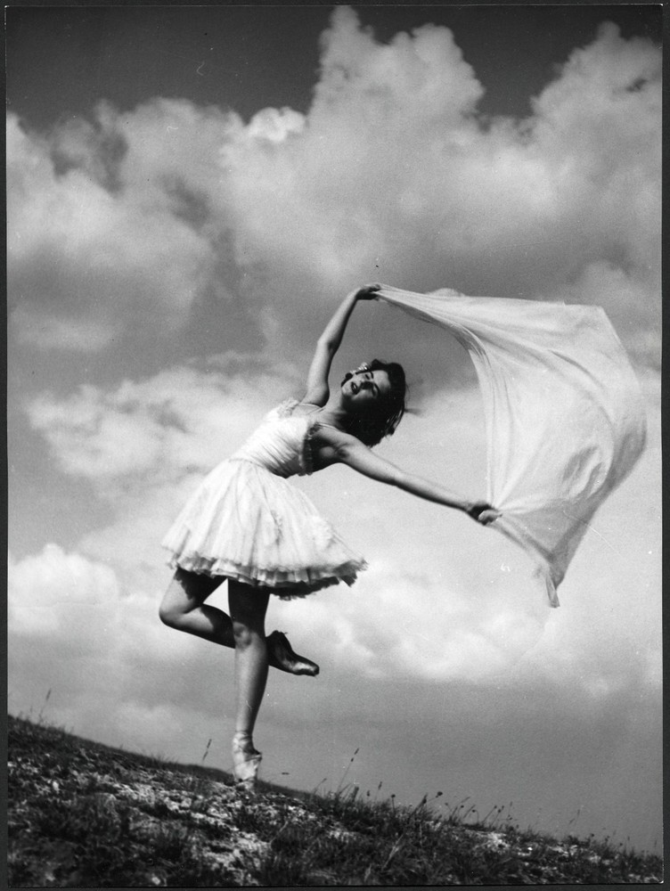Larger size marked fine art Photograph, by SZENDRŐ, ballerina flying, dancer