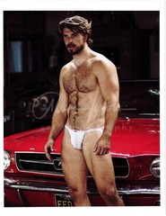 11 X 8.5 Alan Lyon Original Male Photo gay interest (9) 65 red Mustang Kurt