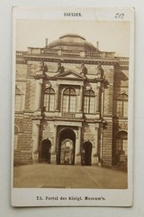 31968 Photo Dresden Royal Museum Portal around 1870-1880 Photo for Friedrich Prague