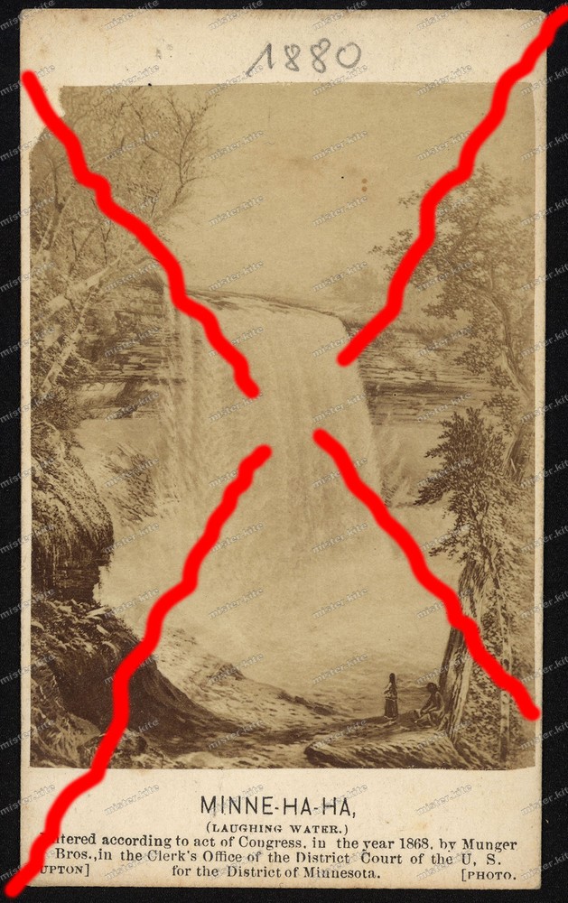 CDV Photo-Minnehaha Falls-Minnesota-USA-Benjamin Franklin Upton-1880-
