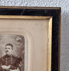 Great Commemorative Picture with 6 CDVs – French Soldiers in Uniform Circa 1890/1900