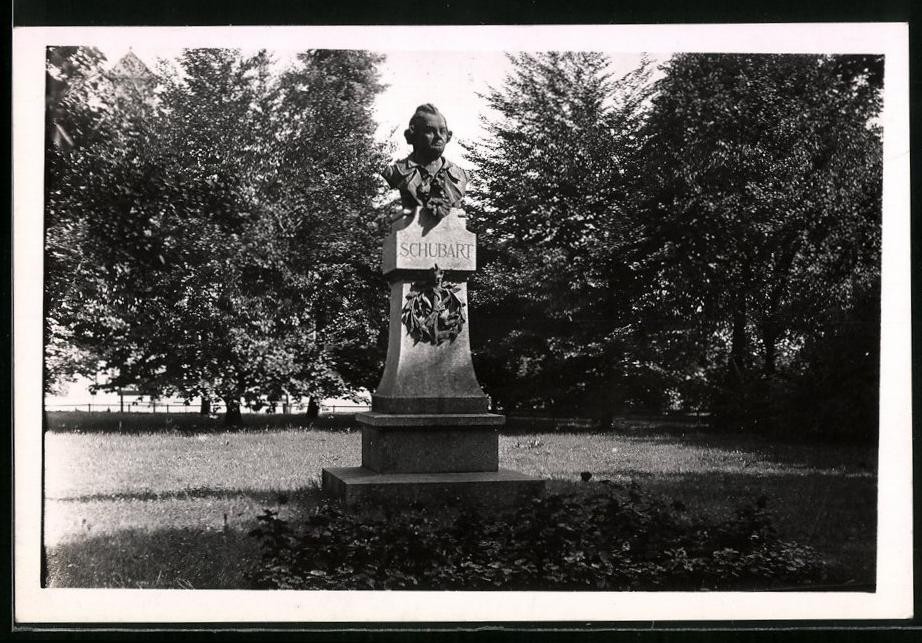 Photography Trinks & Co., Leipzig, view Aalen / Württ., Schubart monument
