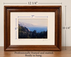 Jeff Klamer 1996 Signed Big Sur “Nepenthe View” 12” Framed Matted 5×7 Photo Art