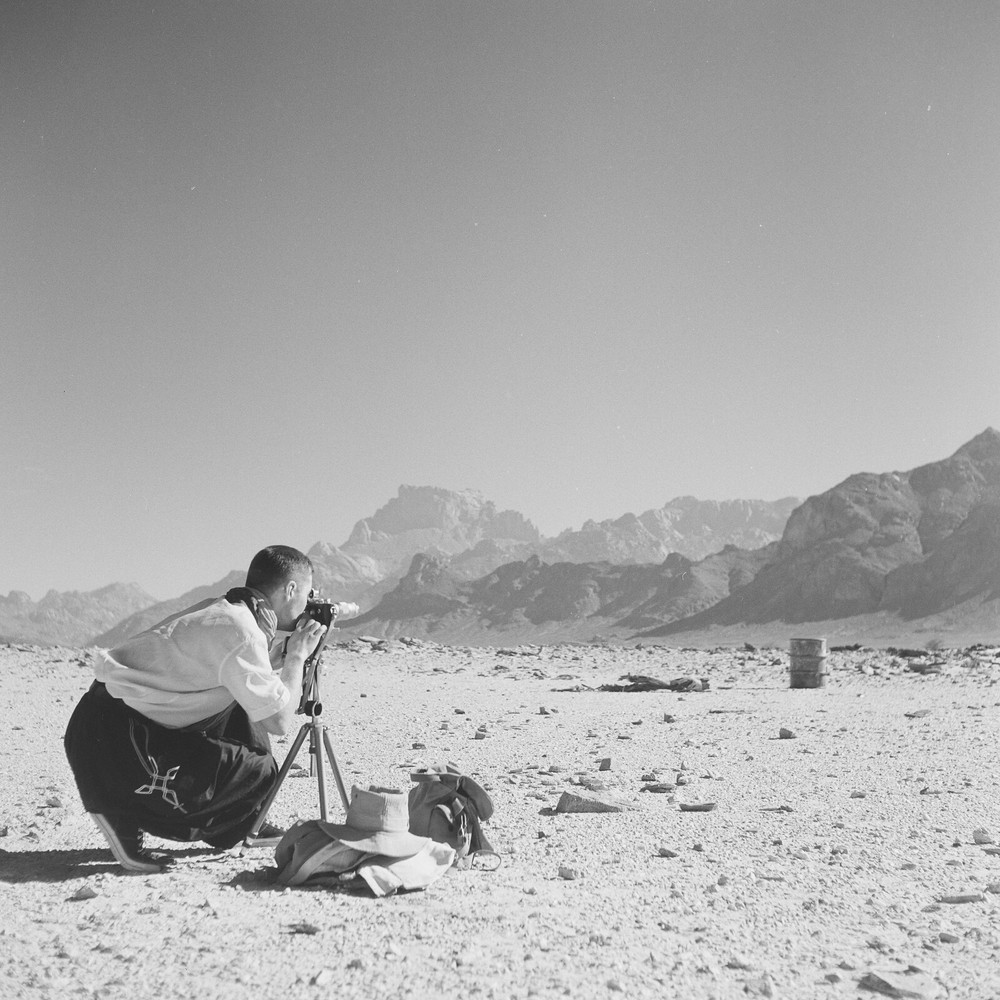 Photo On BARYTE Paper DESERT Algeria 1960 Size 40x40cm