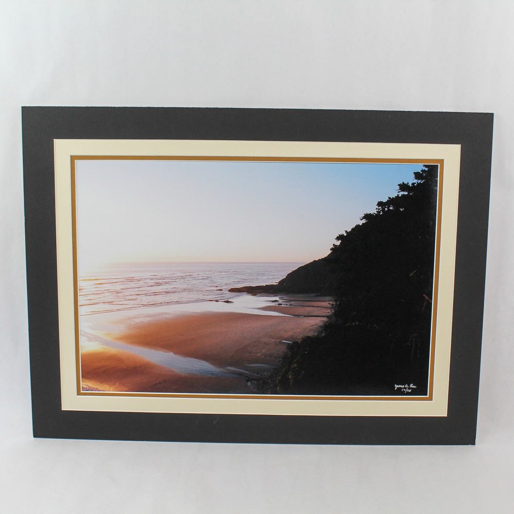 James A. Lea Photography Ocean Beach Photograph Coast Signed Matted Art Decor