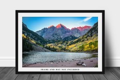 Rocky Mountains Photography Print – Picture of Maroon Bells in Colorado
