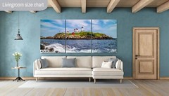 Beacon of Beauty: Nubble Lighthouse Cape Neddick Maine Metal Canvas Wall Art