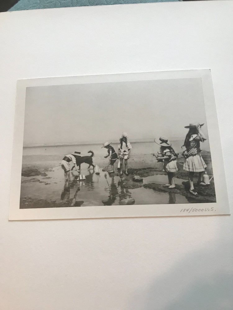 Photo Print Jacques L artigue 1904 Villerville ma Cousine Simone Children Beach
