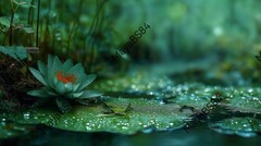 8 Green Swamp – Digital Image Picture Phone Background AI Art, 8 images