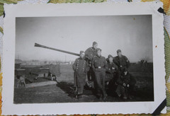 Photo Army WW2 1944 Soldiers Military Flak Pak Gun Vintage JK