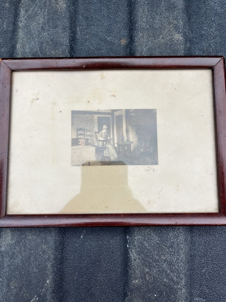 framed, hand-tinted photograph by Wallace Nutting