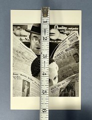 Reading Newspaper, 1932 Fotofolio Art Print Card Photo By Grancel Fitz 4.25”x6”