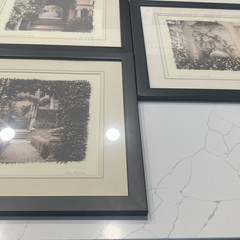 Alan Blaustein European Garden Sepia Set of 3 Framed Landscape Photographs
