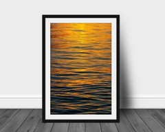 Orange modern abstract photography wall art photo print water ripples picture
