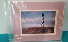 Artist Ray I. Doan Hand Printed Print Of a Light House Seascape # 89/21 Matted