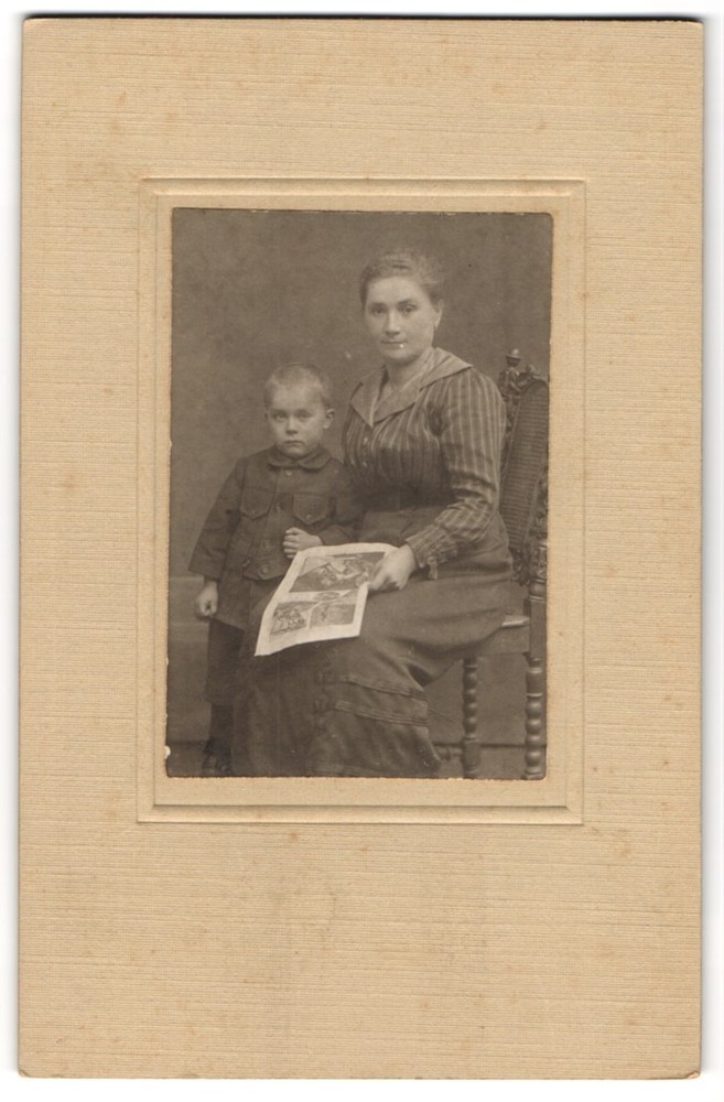 Photograph Mother With Child And Book