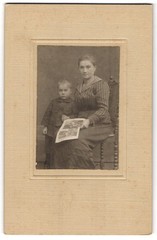 Photograph Mother With Child And Book
