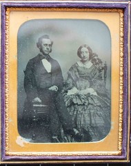 Portrait Couple America Original Photograph Daguerrotype Framed Circa 1855