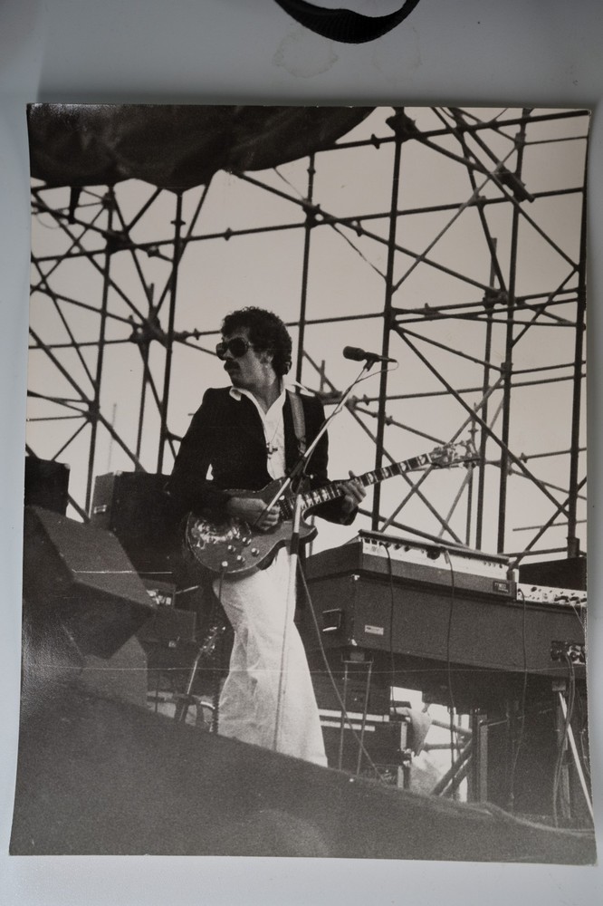 Argentique Photo Super Concert 75 Wiesbaden Carlos Santana 18x24cm