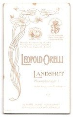 Photograph Leopold Orelli, Landshut, Maximiliansstr. 1, Elegant Gentleman with Top