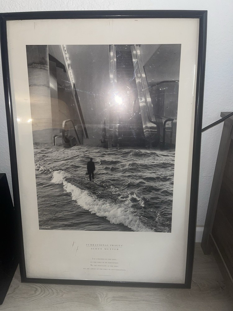 Scott Mutter Surrational Images Framed Black & White Photo, Portrait Surreal