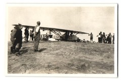 3 photographs view Bogatovo/Rositten, glider 1934, glider Kennun