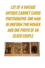 Antique Cabinet Card Vintage Photos Late 1800s To Early 1900s Lot Of 4 Cards