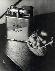 1975 Man Ray Closeup Open Walnut & Ray’s Cigarette Lighter Art Photo Gravure
