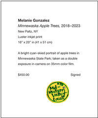 High Point Trail, Apple trees, New Paltz, NY, 16 x 20in, Art photo by Mel Gonz