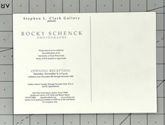 ROCKY SCHENCK (b. 1955) Art Show Announcement Card – Austin TX