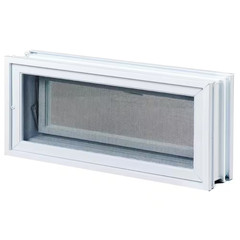 3 In. Thick Series 16 In. X 6 In. X 3 In. Hopper Vent for Glass Block Windows (A