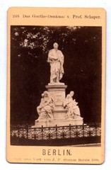Carte de visit photo Berlin Goethe monument by Professor Schaper