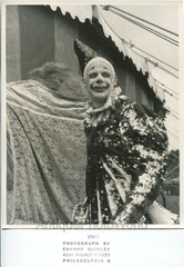 Barnum circus smiling clown in costume vintage art photo by Edward Quigley