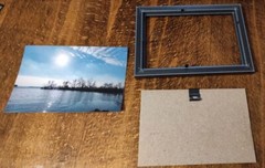 Photograph on matte photo paper ‘Winter reflection in a river’. 4×6 in (10x15cm)