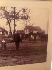 Vintage Farm Portrait Surreal Strange Bizarre BW Photograph Crystal Lake, WI #K