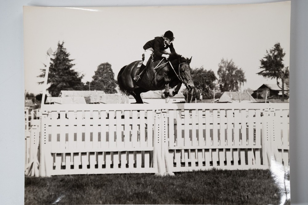 Vintage Film Photo France Equestrian Horse Show Jumping 18X24cm 1970