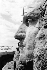 New Photo: Working on George Washington at Mount Rushmore, S. Dakota – 6 Sizes!