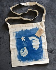 Handmade Cyanotype Tote Bag – Original Art – Fine Art Photography, Adam’s Lilith