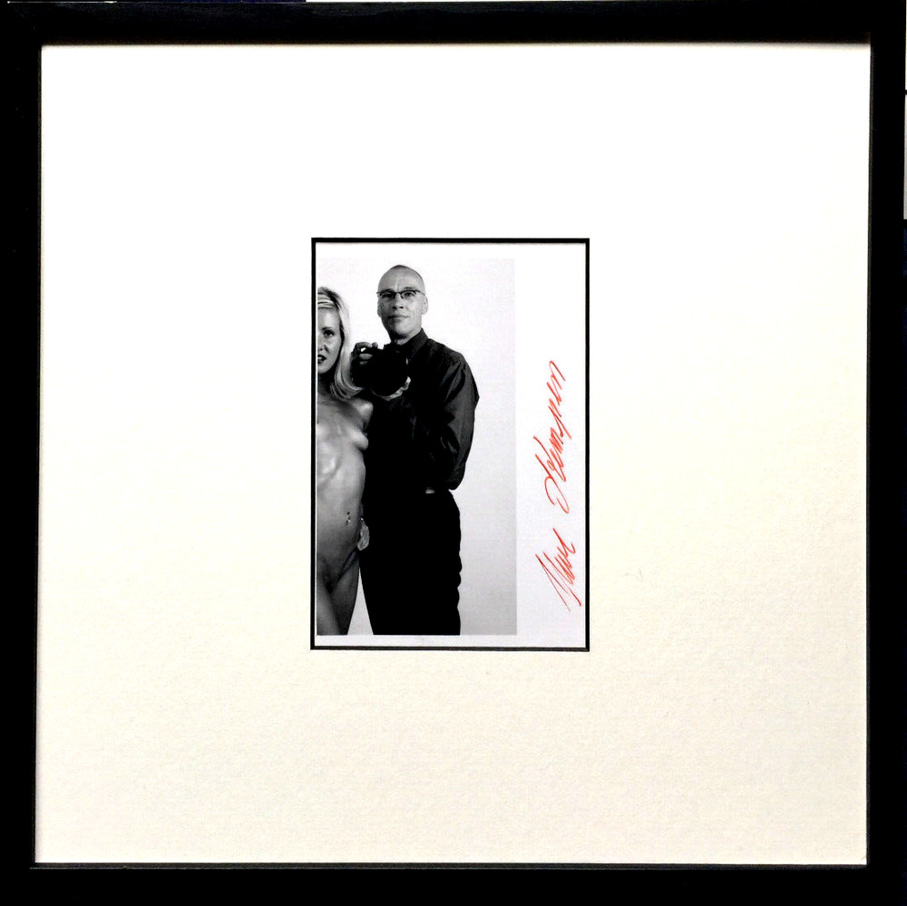 Uwe Kempen Self-portrait with Nude HAND-SIGNED, original Photo, with Frame