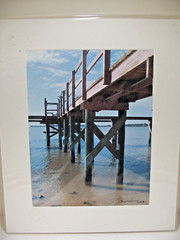 MATTED PHOTOGRAPHY Under The Pier Color Photo A/P 12×15 Color By Larry Santucci