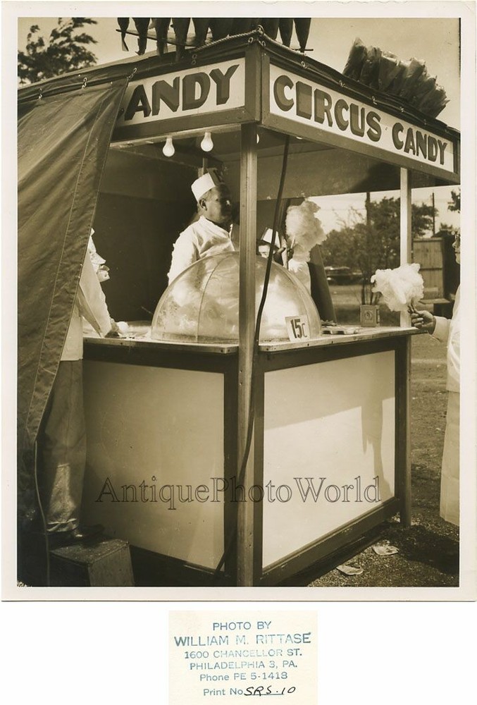 Circus candy stand vintage art photo by W.M. Rittase